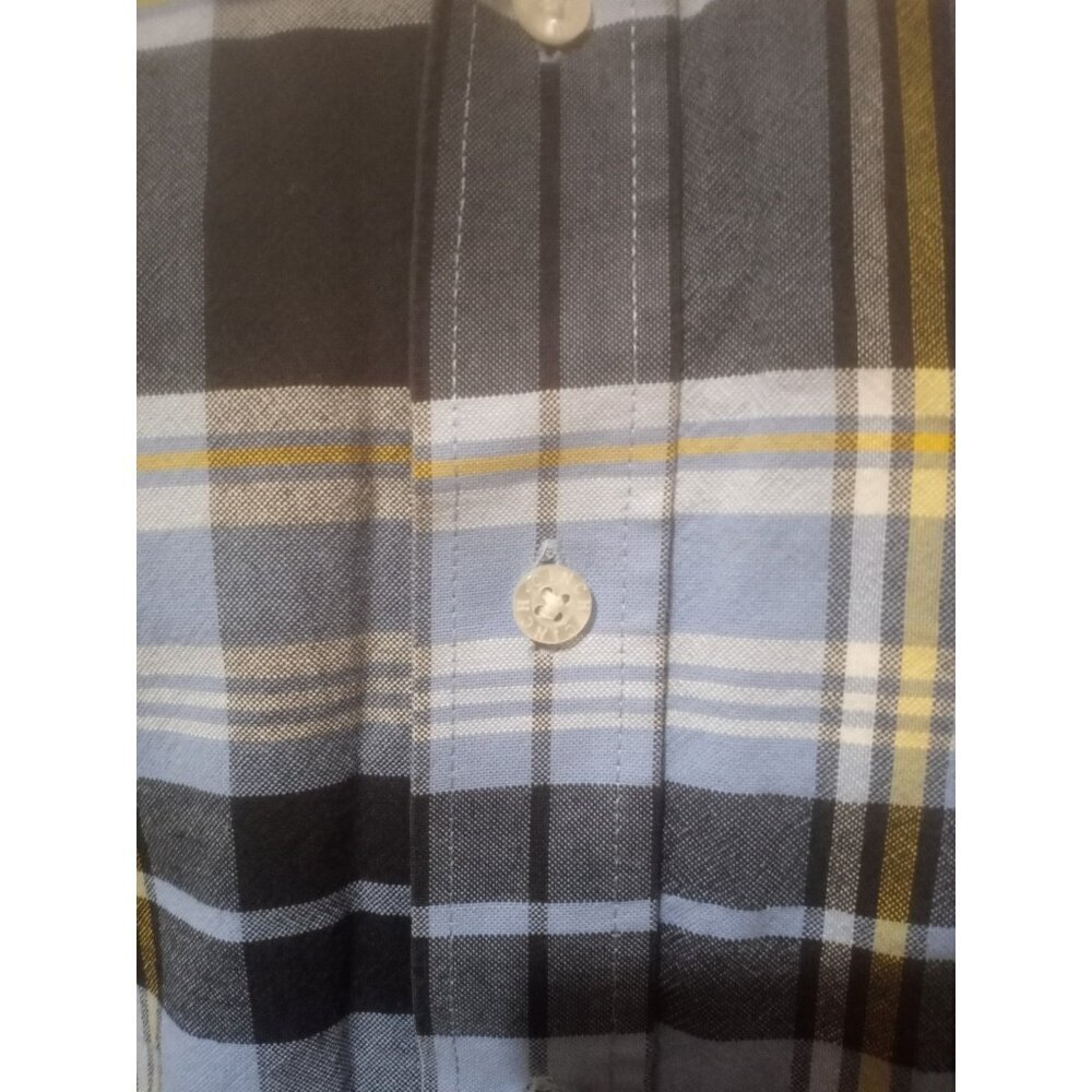 Cinch Men's Long Sleeve Shirt Button Down 100% Cotton, Cowboy, Blue Plaid Size M - Picture 4 of 13